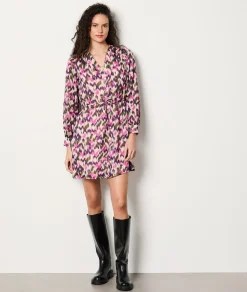 Clearance ETAM Vestido corto camisero estampado MULTICOLOR