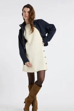 New ETAM Vestido corto con botones dorados LINO