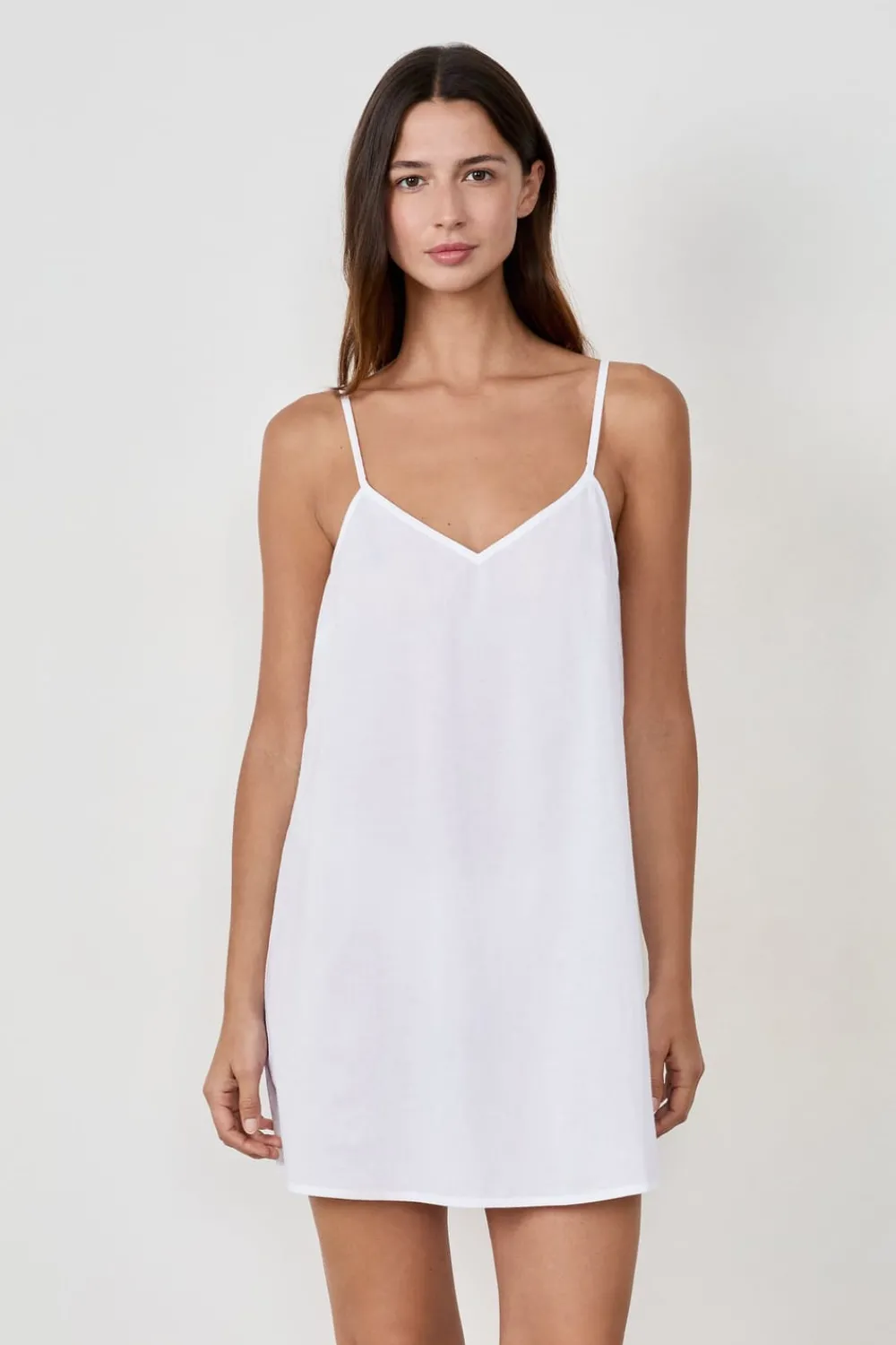 ETAM Vestido corto escote en V BLANCO