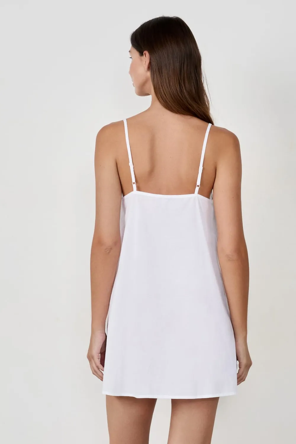 ETAM Vestido corto escote en V BLANCO