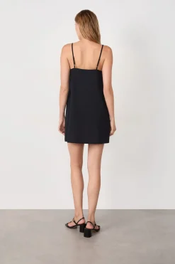 New ETAM Vestido de algodón NEGRO