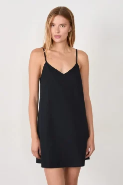 New ETAM Vestido de algodón NEGRO