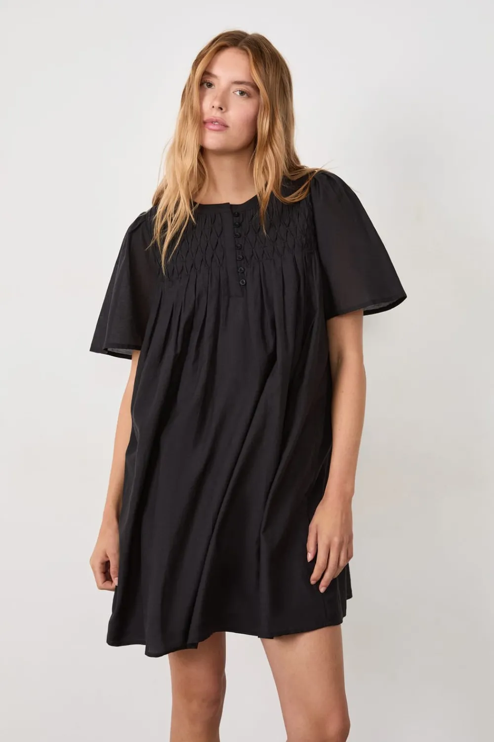 Discount ETAM Vestido de manga corta NEGRO