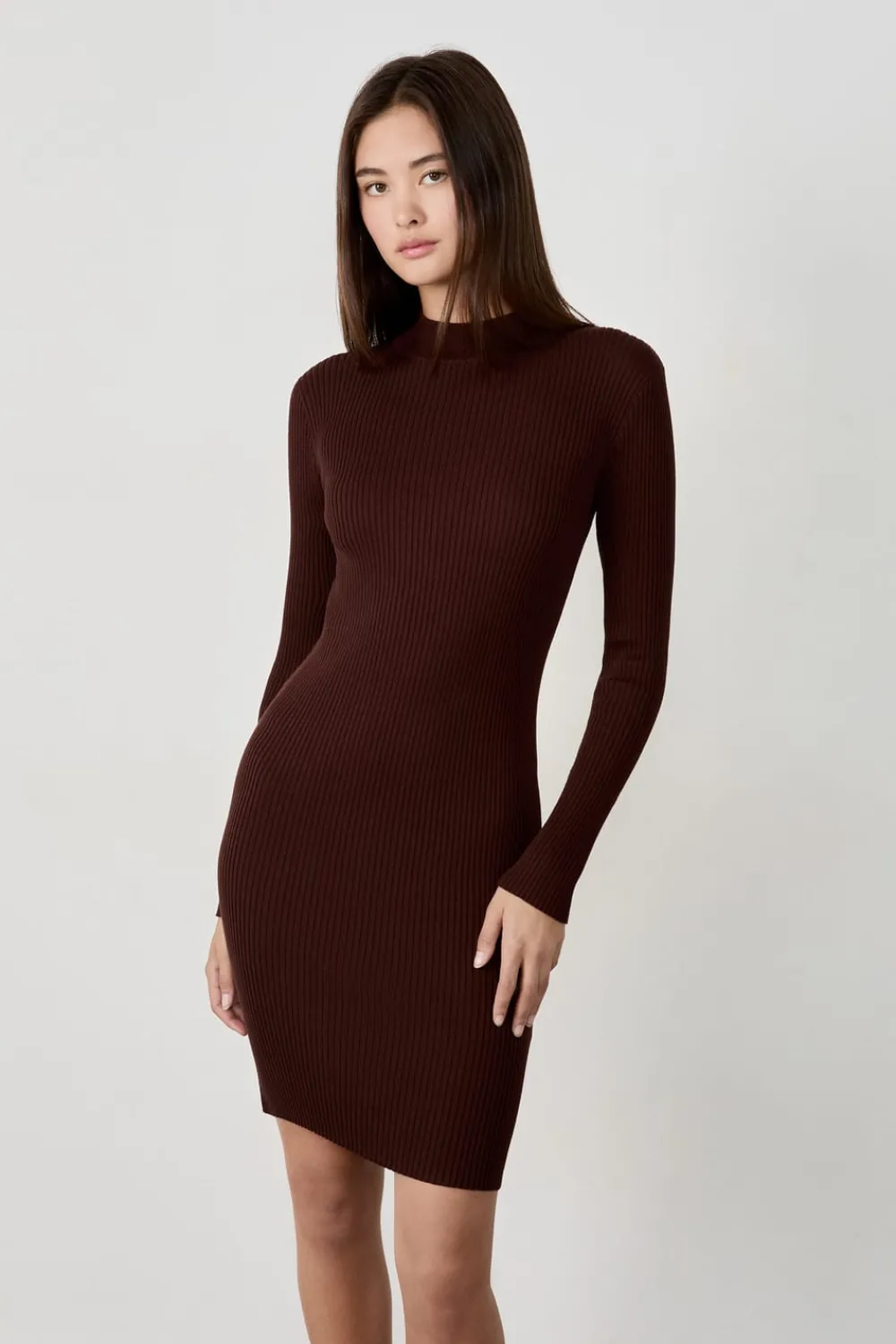 Discount ETAM Vestido suéter corto CHOCOLATE
