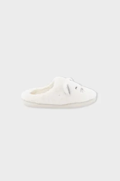ETAM Zapatillas con motivos de gatos de tejido ultrasuave CRUDO