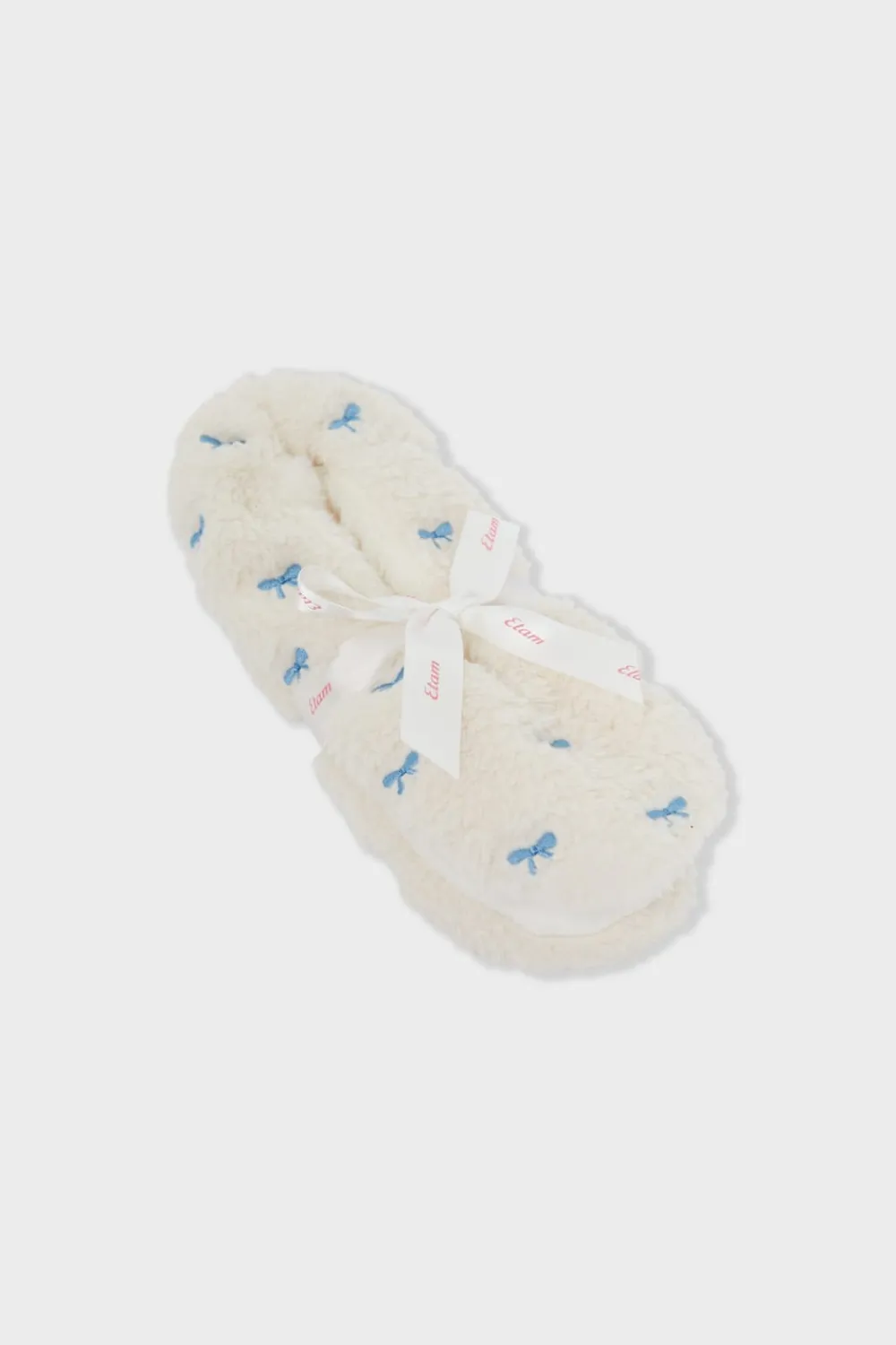 ETAM Zapatillas con motivos de tejido ultrasuave BLANCO