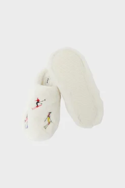 Outlet ETAM Zapatillas destalonadas de tejido ultrasuave con motivos CRUDO