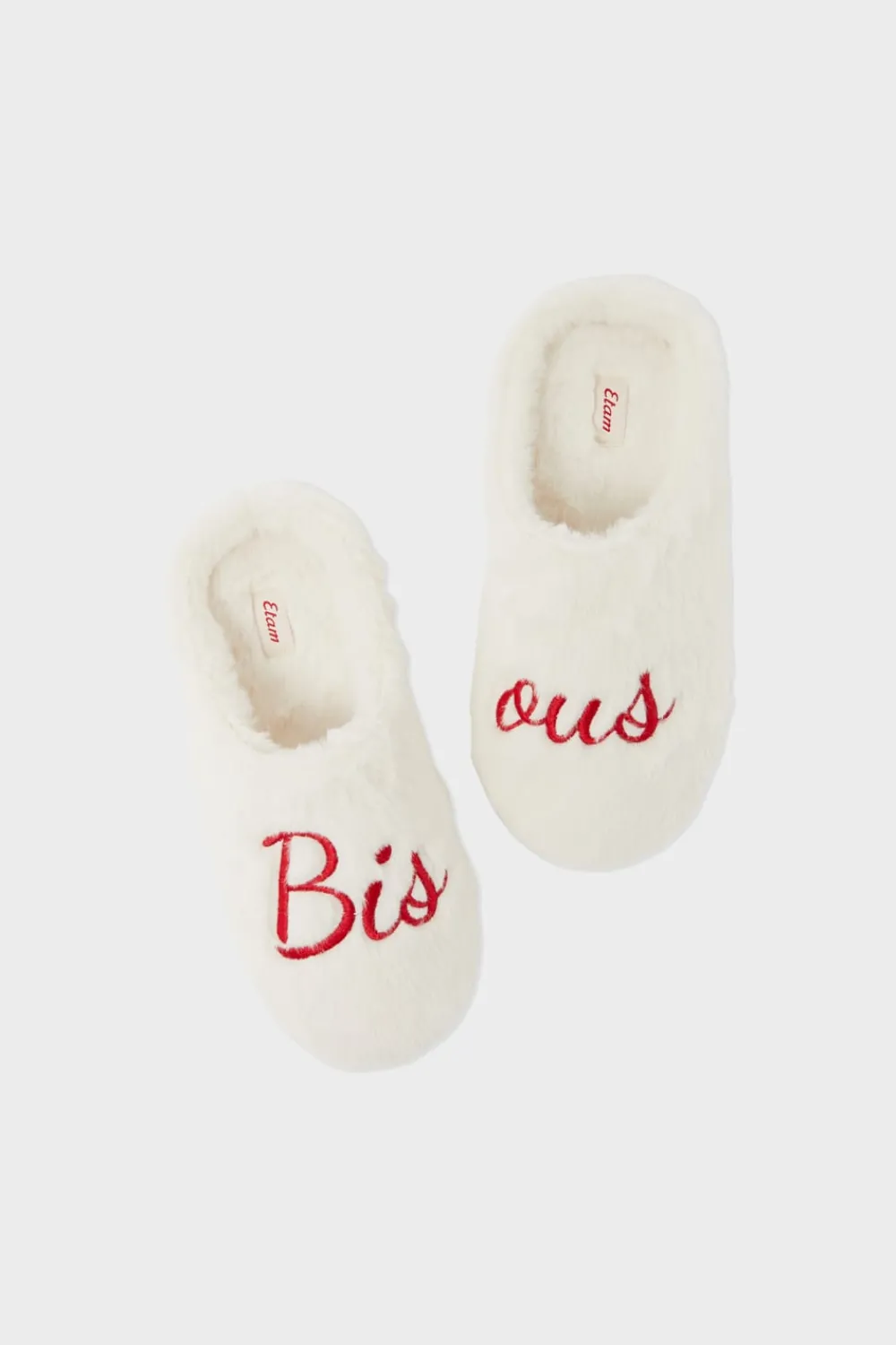 Outlet ETAM Zapatillas destalonadas de tejido ultrasuave «bisous» CRUDO