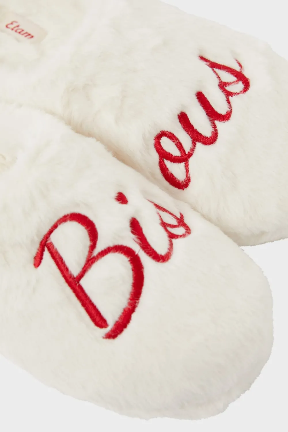 Outlet ETAM Zapatillas destalonadas de tejido ultrasuave «bisous» CRUDO