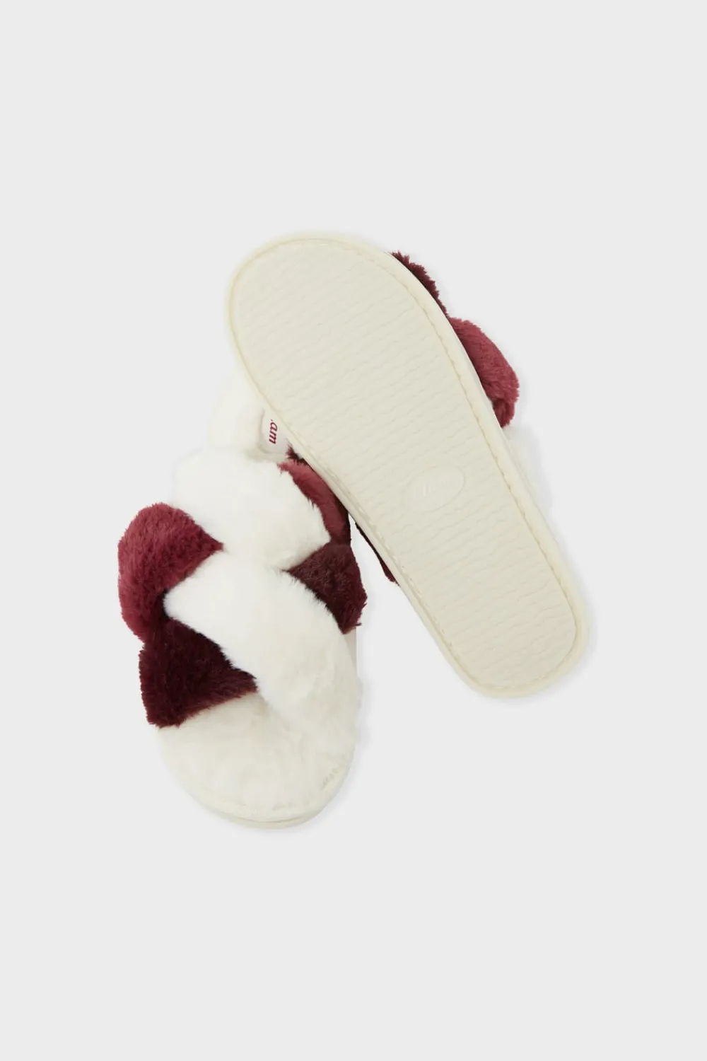 Sale ETAM Zapatillas tipo chanclas de tejido ultrasuave CRUDO